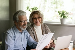 couple happy with their money 