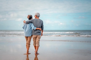 older couple with a life insurance retirement plan