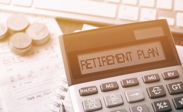 calculator with text retirement plan