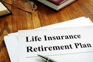 life insurance retirement plan and glasses