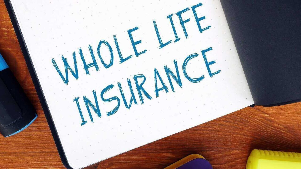 whole life insurance exclamation marks with inscription on the sheet