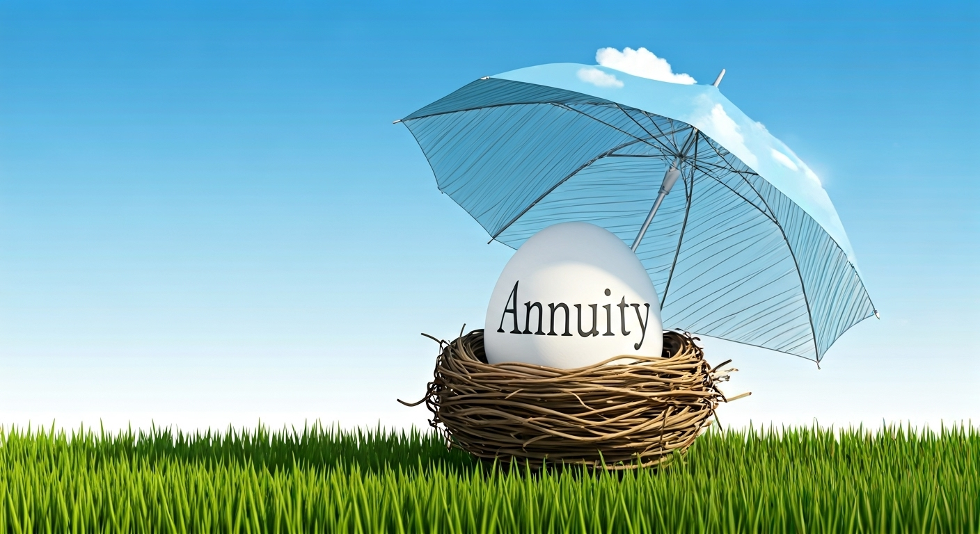 umbrella protecting nest egg