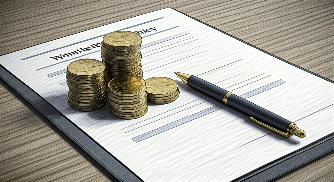 insurance policy with coins
